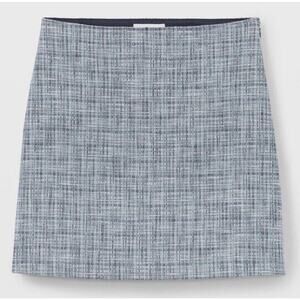 Club Monaco Mini Skirt Womens Size 2 Blue Textured Lined Classic $180